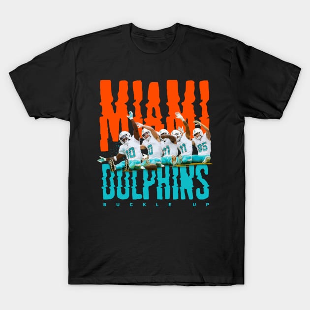 Miami Dolphins Roller Coaster T-Shirt by Juantamad